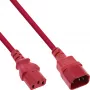 Prolunga cavo alimentazione InLine, C13 / C14, rosso, 1 m