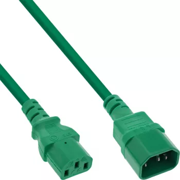 Prolunga cavo alimentazione InLine, C13 / C14, verde, 1,5 m