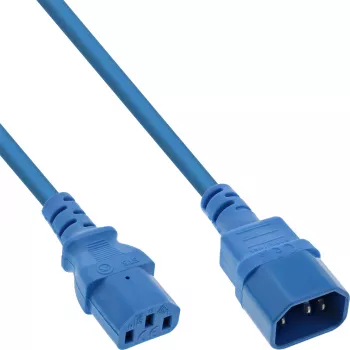 Prolunga cavo alimentazione InLine, C13 / C14, blu, 2 m