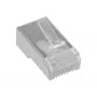 Connettore 8P8C RJ45 maschio schermato per cavo tondo, InLine, confezione da 10, argento