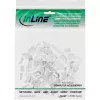 Connettore 8P8C RJ45 maschio schermato per cavo tondo, InLine, confezione da 10, argento