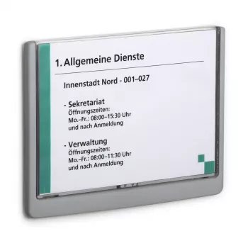 Portainsegne Durable 486637 A5 plastica grafite