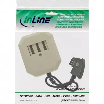Adattatore InLine TAE TAE-F tedesco connettore maschio / TAE NFF + RJ11 6P4C connettore femmina 0,2 m