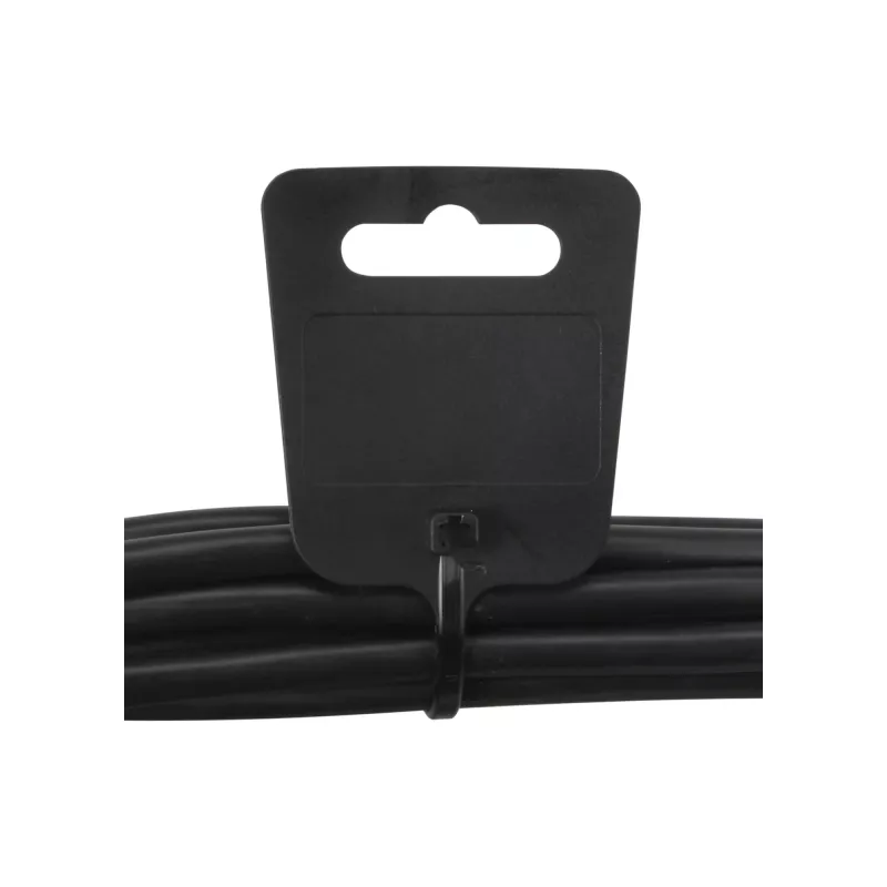 Fascette per marcatura cavi InLine 200 mm x 5 mm, nylon, Eurohole, nero, 100 pz.