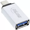 Adattatore USB 3.2 Gen.2 InLine, connettore maschio USB-C a connettore femmina USB-A, argento