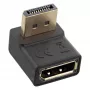 Adattatore DisplayPort InLine, connettore maschio / femmina DisplayPort, angolato verso l'alto