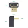 Adattatore DisplayPort InLine, connettore maschio / femmina DisplayPort angolato verso il basso