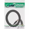 Cavo piatto USB 2.0 InLine Type-A connettore maschio / femmina placcato oro nero 5 m