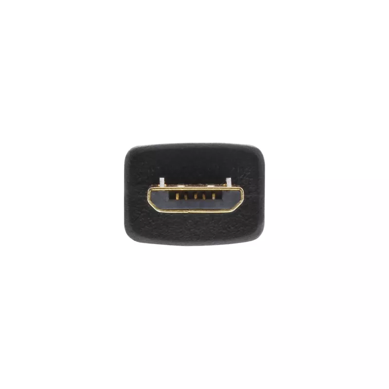 Cavo piatto Micro-USB 2.0 InLine USB A / Micro-B, nero / oro, 0,5 m