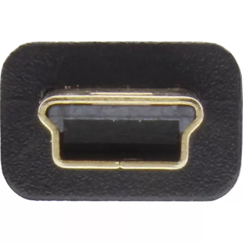 Cavo piatto USB 2.0 InLine connettore maschio USB Type-A / connettore maschio Mini-B 5 poli nero/oro 5 m