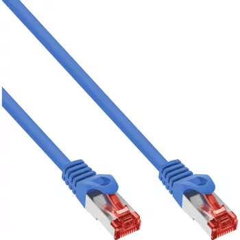 Patch cable InLine S/FTP PiMF Cat.6 250 MHz rame halogen-free blu 0,25 m