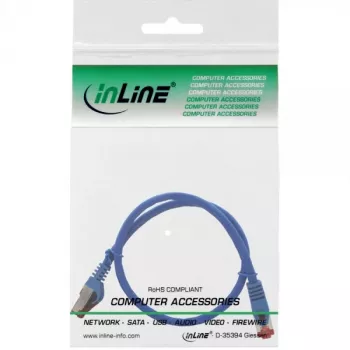 Patch cable InLine S/FTP PiMF Cat.6 250MHz rame halogen-free blu 0,5 m