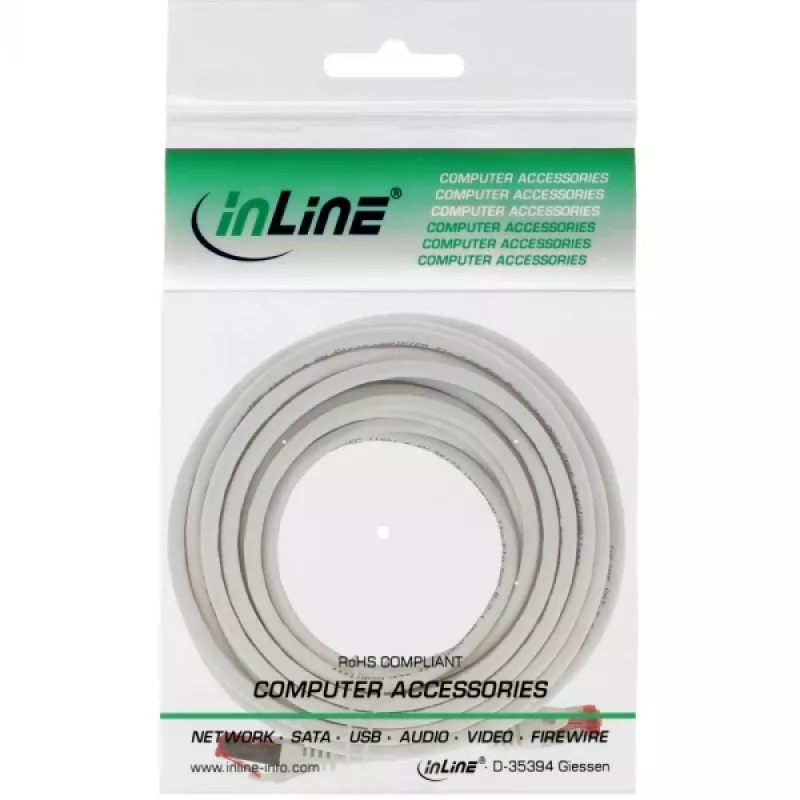 Patch cable InLine S/FTP PiMF Cat.6 250MHz rame halogen-free bianco 7,5 m