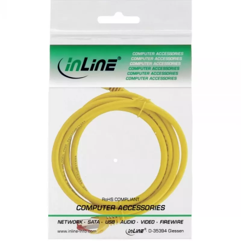 Patch cable InLine S/FTP PiMF Cat.6 250MHz rame halogen-free giallo 1 m