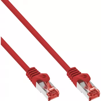 Cavo patch InLine S/FTP PiMF Cat.6 250MHz rame halogen-free rosso 10m