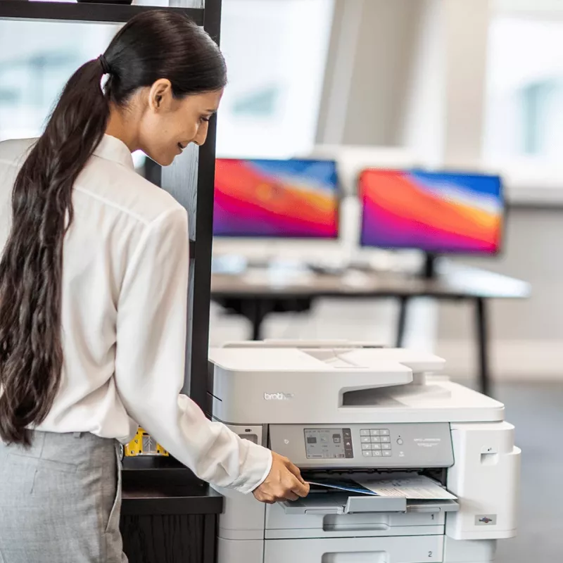 Stampante multifunzione a getto d'inchiostro a colori Brother MFC-J5955DW, A3, 1200 x 4800 DPI, 30 ppm, Wi-Fi, bianca