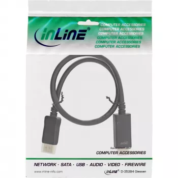Cavo convertitore DisplayPort-HDMI InLine 17186I 0,5 m 4K/60Hz nero