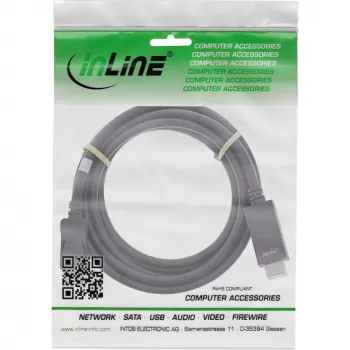 Cavo convertitore DisplayPort-HDMI InLine, 4K/60Hz, nero, 1,5 m