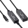 Cavo di prolunga attivo USB 3.2 Gen.1 InLine, connettore maschio USB-C su connettore femmina USB-C, 10 m