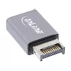 Adattatore USB 3.2 InLine, connettore maschio USB-E frontpanel interno su connettore femmina USB-C