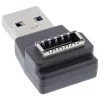 Adattatore USB 3.2 InLine, connettore maschio USB-A su connettore femmina USB-E frontpanel interno
