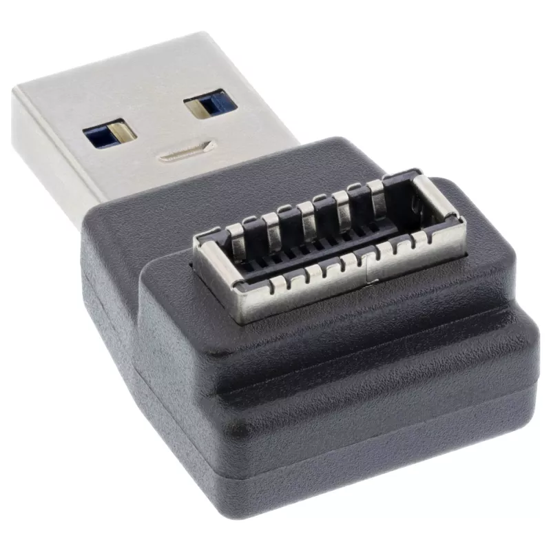 Adattatore USB 3.2 InLine, connettore maschio USB-A su connettore femmina USB-E frontpanel interno