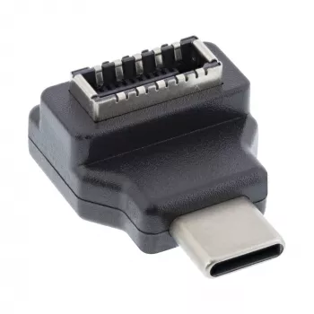Adattatore USB 3.2 InLine, connettore maschio USB-C su connettore femmina USB-E frontpanel interno