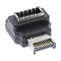 Adattatore USB 3.2 InLine interno, connettore maschio USB-E frontpanel su connettore femmina USB-E 90°