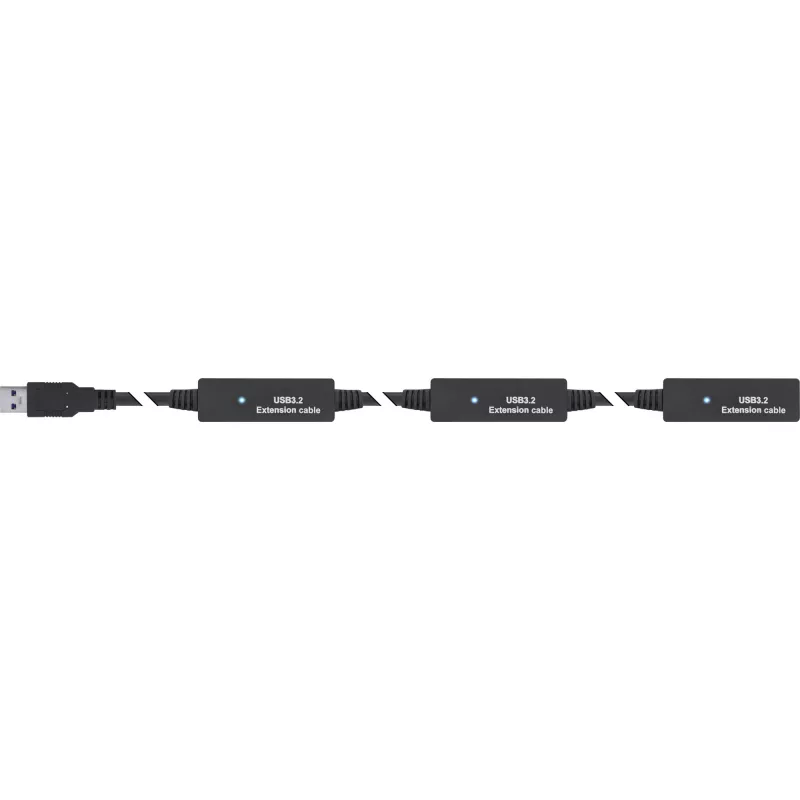 Prolunga attiva USB 3.2 Gen.1 InLine, connettore maschio USB-A su connettore femmina USB-C, 10 m