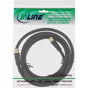 Cavo SAT Premium InLine 69310P 10m doppio schermato 2x connettore maschio F nero
