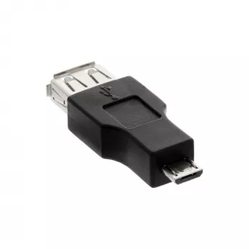 Adattatore Micro USB OTG InLine connettore maschio Micro-B su connettore femmina USB A