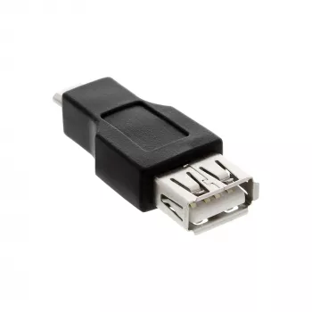 Adattatore Micro USB OTG InLine connettore maschio Micro-B su connettore femmina USB A