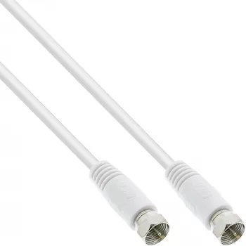 Cavo SAT InLine 2x schermato ultra low loss 2x connettore F >75 dB bianco 3 m