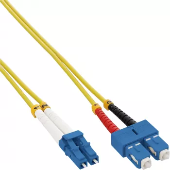 Cavo in fibra ottica duplex InLine LC/SC 9/125µm OS2 25m