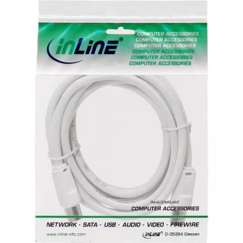 Cavo per antenna InLine 2x schermato Ultra-Low-Loss >75dB bianco 7m