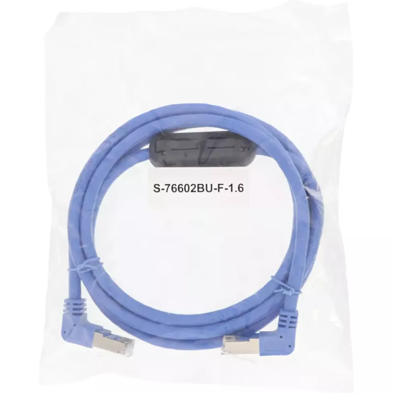 Cavo patch InLine con entrambe le estremità angolate verso il basso S/FTP (PiMf) Cat.6 PVC blu 1,6 m