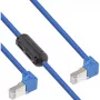 Cavo patch InLine con entrambe le estremità angolate verso il basso S/FTP (PiMf) Cat.6 PVC blu 1,6 m