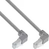 Cavo patch InLine angolato alto/basso S/FTP (PiMf) Cat.6 PVC rame grigio 2,67m