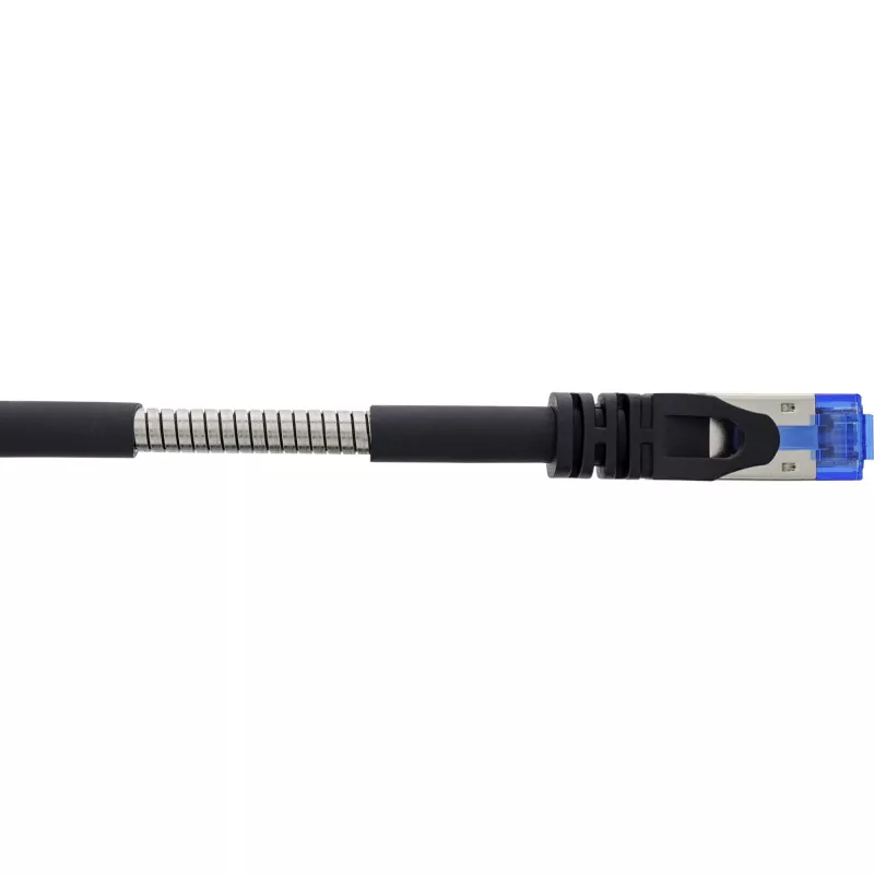 Cavo patch InLine corazzato U/FTP Cat.6A nero 20m