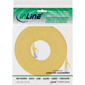 Cavo patch piatto InLine U/FTP Cat.6A giallo 5 m