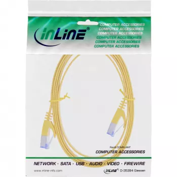 InLine cavo patch piatto, U/FTP, Cat.6A, giallo, 3m