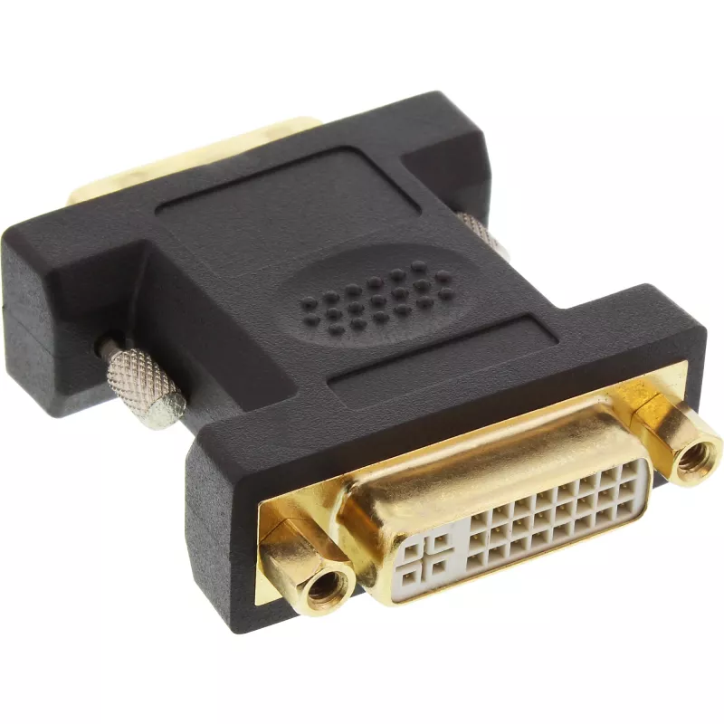 InLine adattatore DVI-D DVI-I 24+5 femmina / DVI-D 24+1 maschio, placcato oro