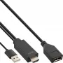 InLine cavo convertitore HDMI maschio a DisplayPort femmina, 4K, nero/oro, 0,3 m