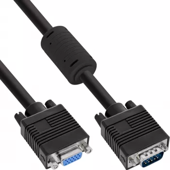 InLine prolunga S-VGA 15HD maschio / femmina nero 0,5m