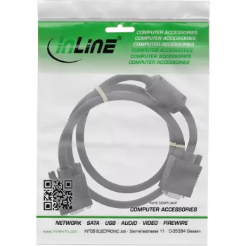 InLine prolunga S-VGA 15HD maschio / femmina nero 0,5m