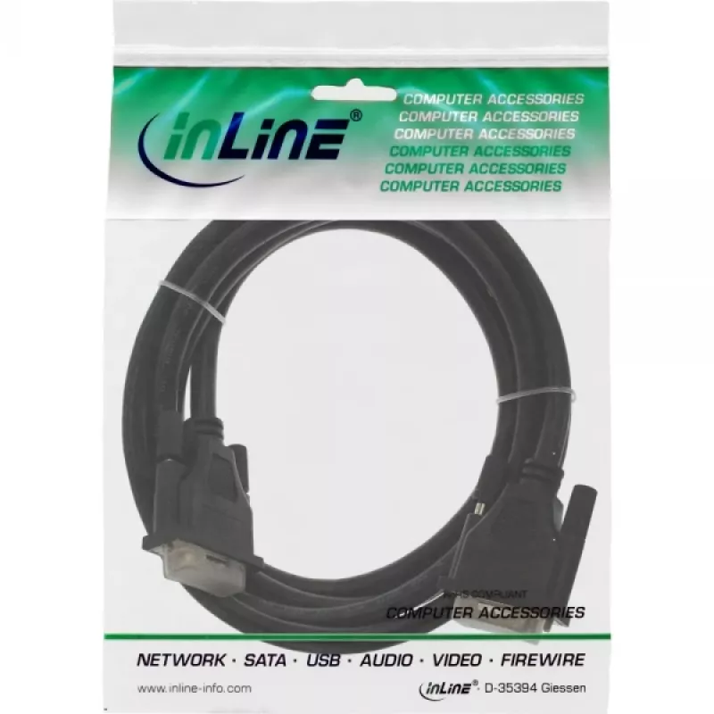 Cavo DVI-D InLine 24+1 connettore maschio/connettore maschio Dual Link 5 m