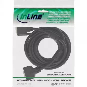 Cavo DVI-D InLine 24+1 M/F, Dual Link, 2 nuclei in ferrite, 5 m