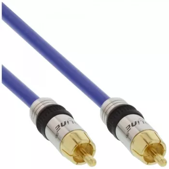 Cavo audio RCA InLine Premium 1x RCA connettore maschio / connettore maschio placcato oro 3 m