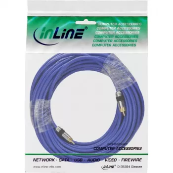 Cavo audio RCA InLine Premium 1x RCA connettore maschio / connettore maschio placcato oro 10 m