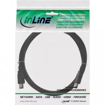 Cavo FireWire 400 1394 InLine 6 pin connettore maschio / connettore maschio 0,5 m